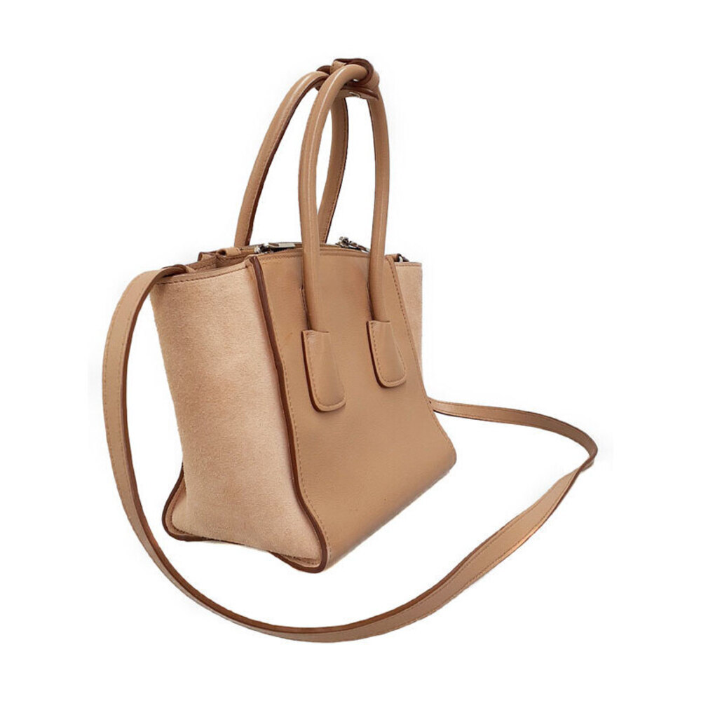 Prada Twin Brown Double Handle Tote Pocket - Picture 1 of 9